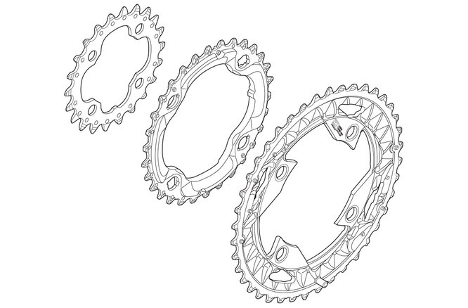 Shimano Shimano Kettenblatt SLX FC-M672 30 Zähne AN