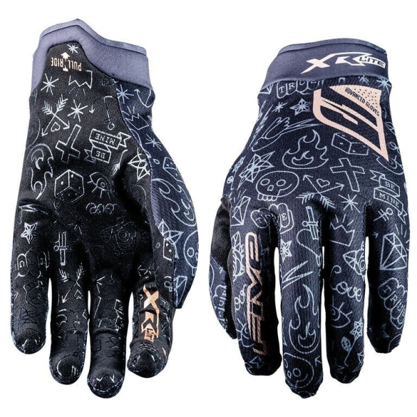Fives XR-Lite Tattoo Handschuhe Schwarz/Gold XS