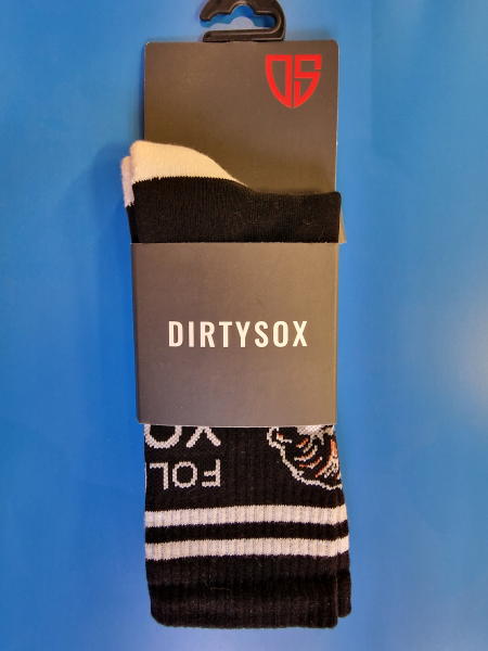 DirtySox Dirtysox Follow Your Fear, MTB Trail Socks Black - 20 cm, one size