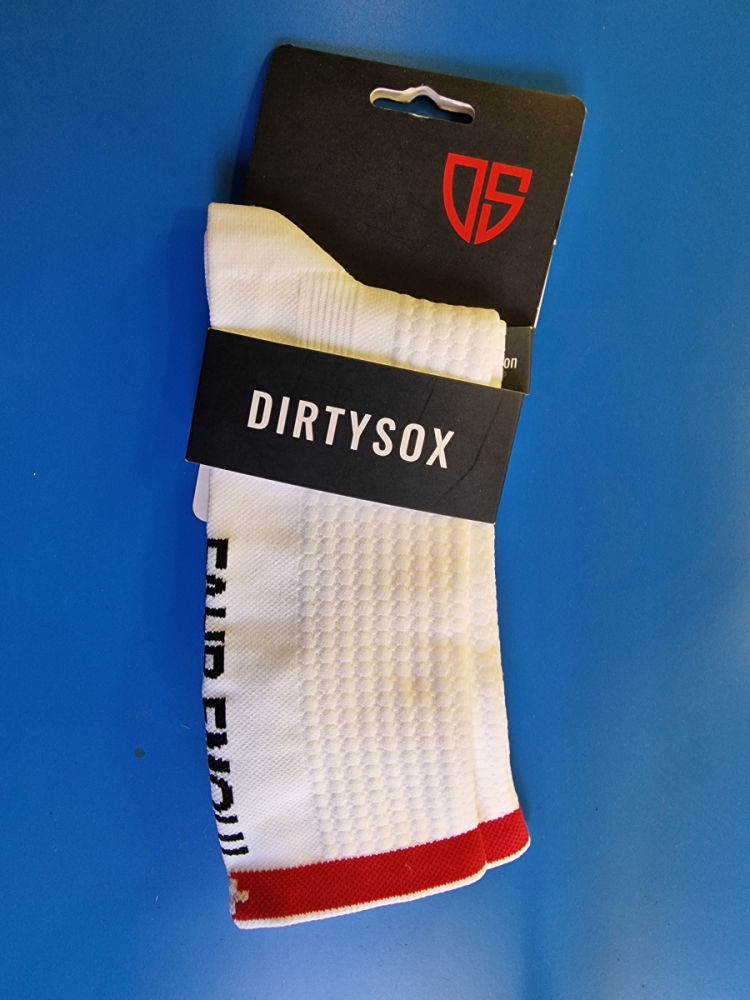 DirtySox Dirtysox Compress Switzerland Fahr emou! - Cycling socks 20 cm, Gr.S