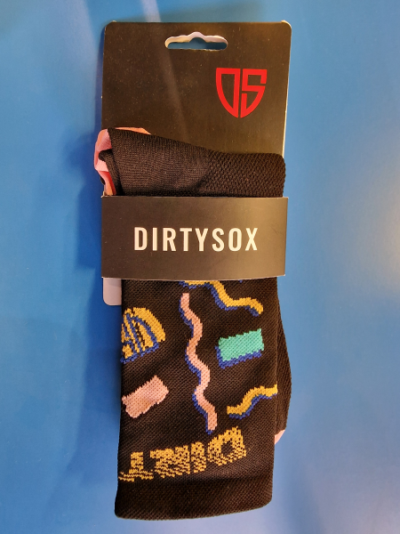 DirtySox Dirtysox 80s Cyclingsocks - Black - 20cm, Gr.S
