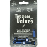 Peaty's Ventil, Chris King Tubeless MKII, 42mm, Marine Blau