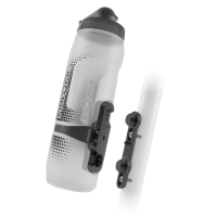 Fidlock TWIST Trinkflasche 800 ml, Set (mit Bottle Connector und Bike Base). Transparent White.