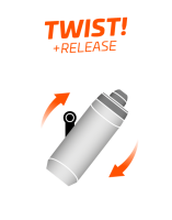 Fidlock TWIST Trinkflasche 800 ml, Set (mit Bottle Connector und Bike Base). Transparent White.