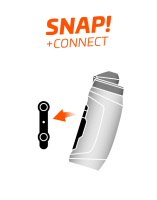 Fidlock TWIST Trinkflasche 800 ml, Set (mit Bottle Connector und Bike Base). Transparent White.